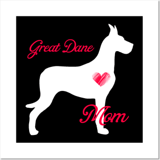 Great dane terrier mom   cute mother's day t shirt for dog lovers Posters and Art